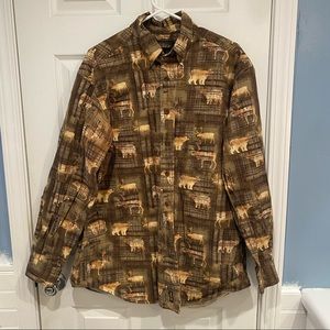 Large Woolrich forest animal shirt
